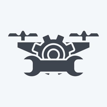 Icon Maintenance and Repair. related to Drone symbol. glyph style. simple design editable. simple illustration vector