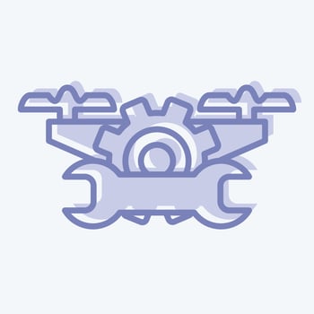 Icon Maintenance and Repair. related to Drone symbol. two tone style. simple design editable. simple illustration vector