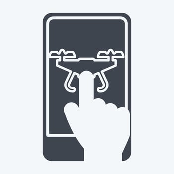Icon Mobile App. related to Drone symbol. glyph style. simple design editable. simple illustration vector