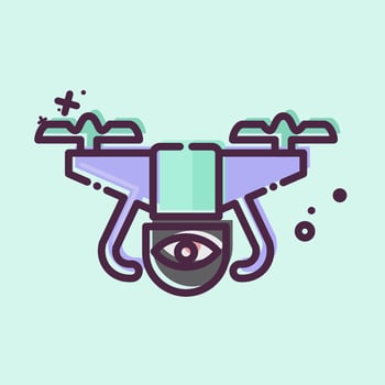 Icon Surveillance Drone. related to Drone symbol. MBE style. simple design editable. simple illustration vector