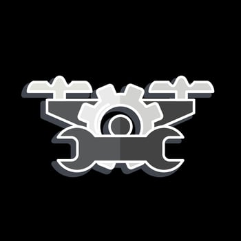 Icon Maintenance and Repair. related to Drone symbol. glossy style. simple design editable. simple illustration vector