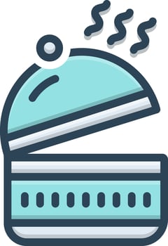 color icon for luncheon vector