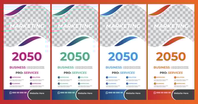 Modern Business Roll Up Banner Design vector