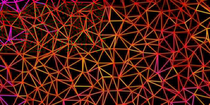 Light pink, yellow vector gradient polygon design.