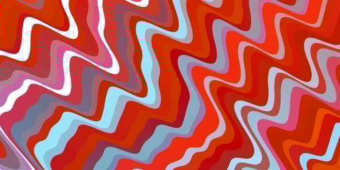 Light Blue, Red vector background with bent lines.