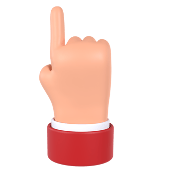 One Finger Hand Gesture 3D Icon png