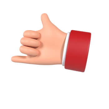Call Me Hand Gesture 3D Icon png