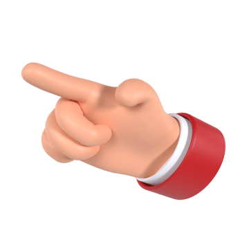 Pointing Hand Gesture 3D Icon png