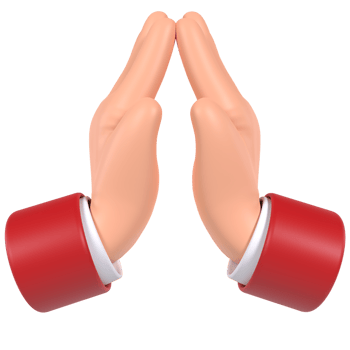 Sorry Hand Gesture 3D Icon png