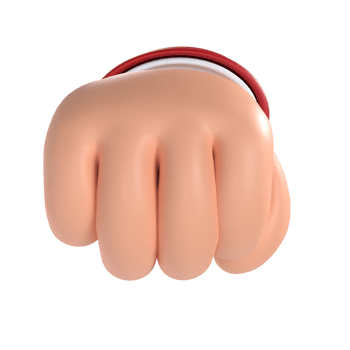 Fist Hand Gesture 3D Icon png