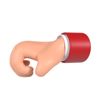 Give Hand Gesture 3D Icon png