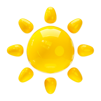 Sunny day icon, Weather forecast sign png