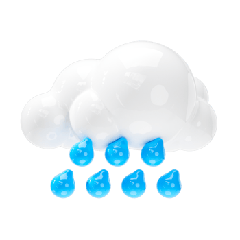 Heavy rain weather icon, Weather forecast sign png