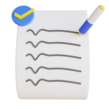 3D Rendering Check List icon object png