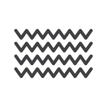 Zigzag wave icon isolated vector illustration.