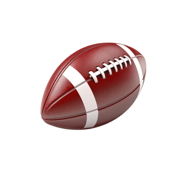 American football ball isolated on transparent background, created with png