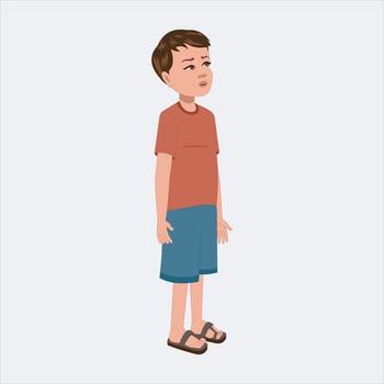 Vector Indian boy isolated cartoon character illustration Free Vector