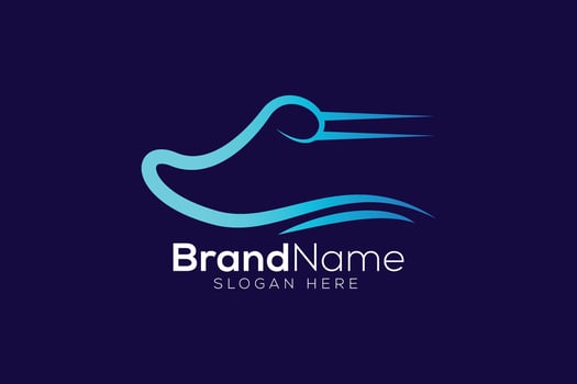 Water shoe logo design vector template