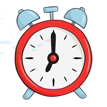 Red alarm clock vector
