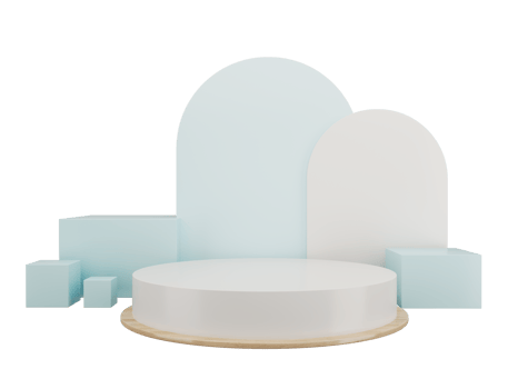 geometric product display minimal showcase pastel for product cosmetic 3d render illustration png