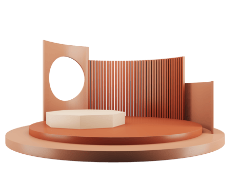 geometric product display minimal showcase pastel for product cosmetic 3d render illustration png