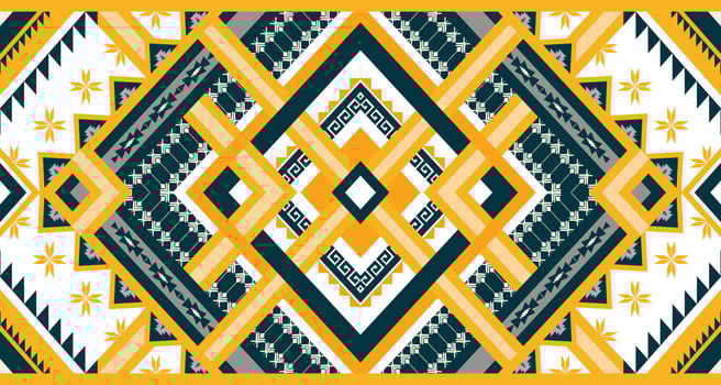 The geometric ethnic pattern of traditional style. Navajo, America Indian patterns. Design for background, wallpaper, clothing, wrapping, Batik, fabric, and prints. Vector illustration.