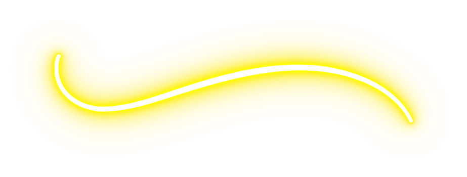 Yellow Glowing Neon Curved Line png