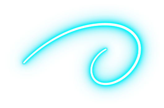 Blue Effect Glowing Neon Curved Line png