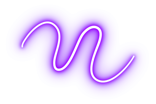 Purple Glowing Neon Curved Line png