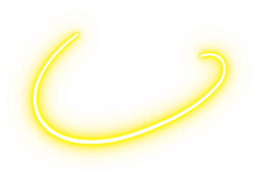 Yellow Light Glowing Neon Curved Line png