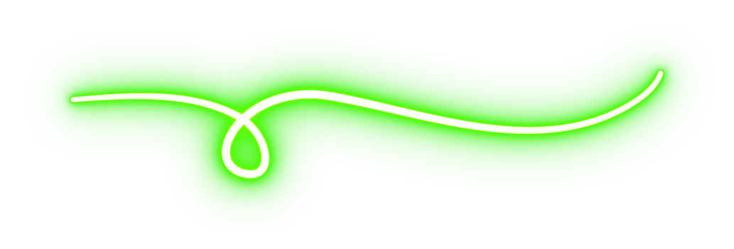Green Light Glowing Neon Curved Line png