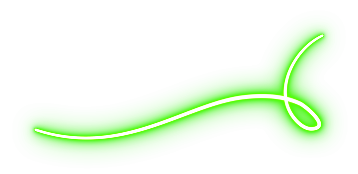 Green Glowing Neon Curved Line png