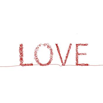 Love design of one line. png