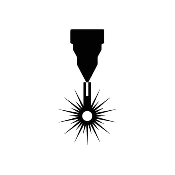 The illustration consists of a laser cutting vector