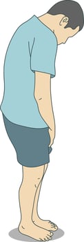 Bullying and Depression Gesture Illustration vector
