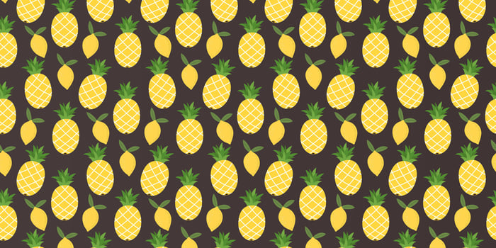 seamless pattern Pineapple, Lemon fruit texture wallpaper design vector