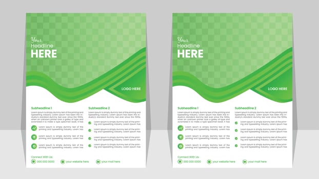 Flyer Design Templates for Professional Creative Business Pro Vector