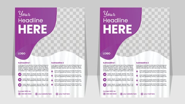 Flyer Design Templates for Professional Creative Business Pro Vector