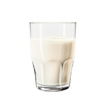 fresh milk in the glass on transparent png
