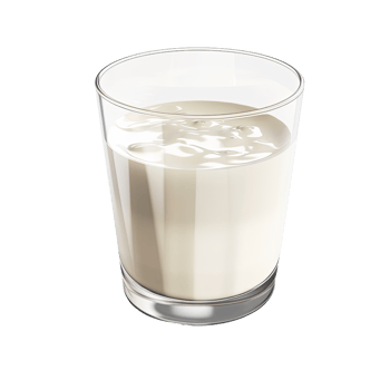 fresh milk in the glass on transparent png
