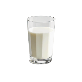 fresh milk in the glass on transparent png