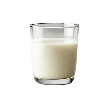 fresh milk in the glass on transparent png