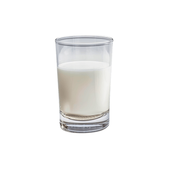 fresh milk in the glass on transparent png
