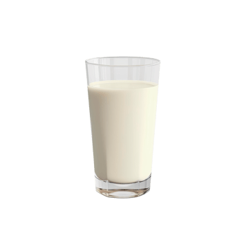 fresh milk in the glass on transparent png