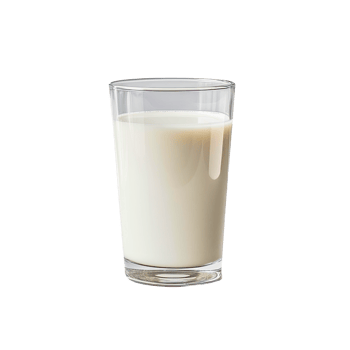 fresh milk in the glass on transparent png