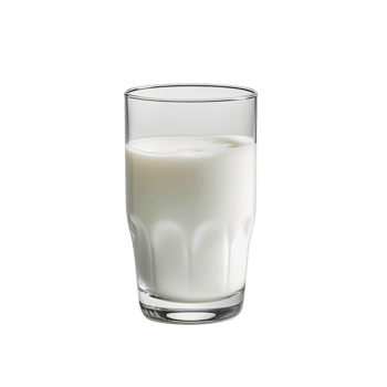 fresh milk in the glass on transparent png