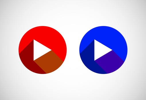 Watch now button. Watch now banner sign. Play video icon vector illustration.