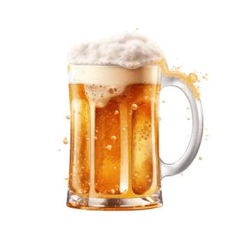 Mug fresh beer isolated. Illustration png