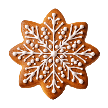 Gingerbread cookie isolated. Illustration png
