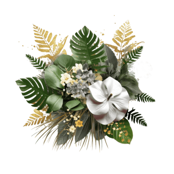 Tropical leaves background. Illustration png